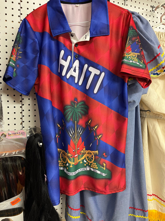 Short Sleeve Haiti-themed shirt